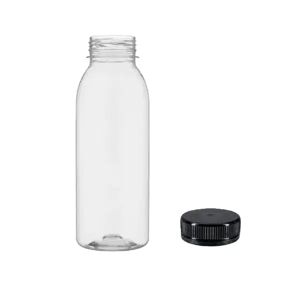 [11399] PET flaske m. sort låg, Bobby 330, rund, 330ml/38mm/21 gr. (150 stk.)