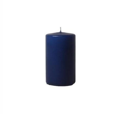 [11406] Bloklys, mørkeblå, 12xØ6cm, 40 timer, paraffin, (12 stk.)