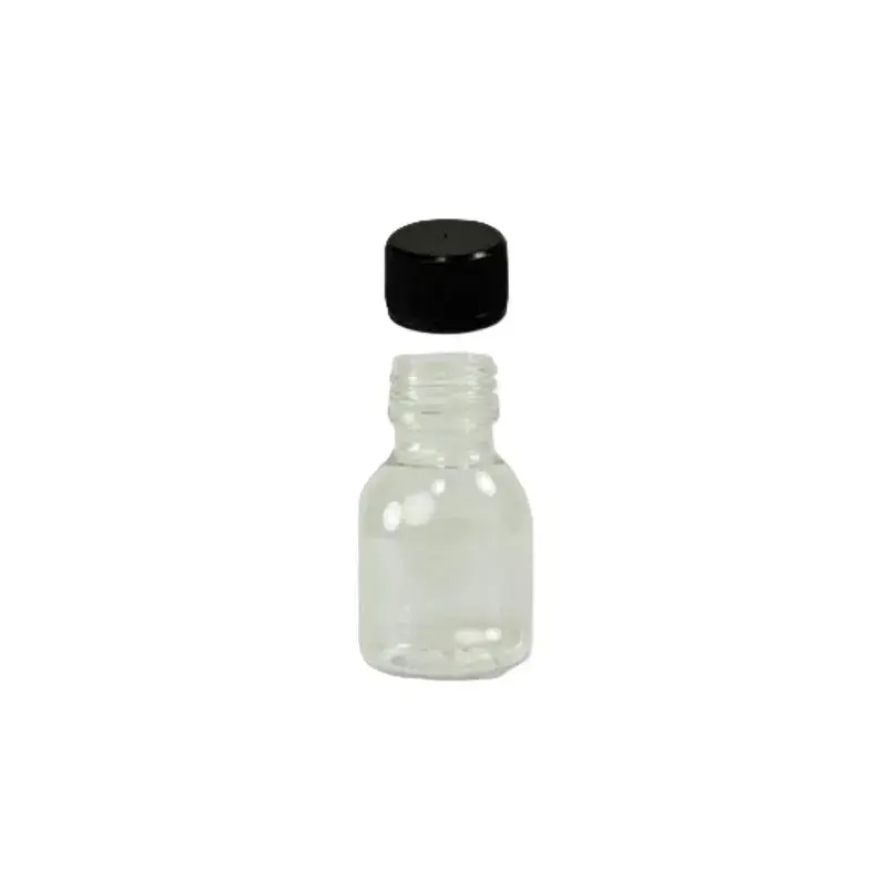 [11402] PET flaske m. sort låg, Gatsby 60, rund, 60ml/28mm/10 gr., (640 stk.)