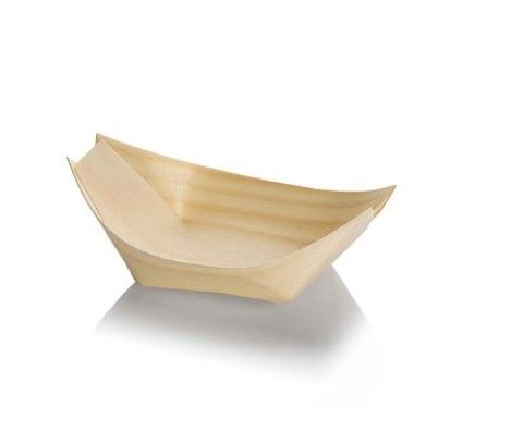 Træbåd, 8x4,5x2 cm, træ, natur, (100 stk.)