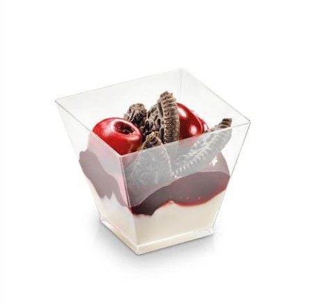 [11422] Dessertbæger, 60 ml, 5x5x4,5 cm, konisk, KOVA, klar, PLA (300 stk.)