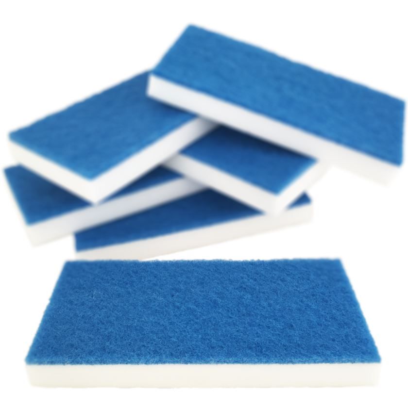 Slibesvamp, 25x11,5x2,4cm, hvid, melamin/polyester, fin/grov slibeeffekt, (10 stk.)