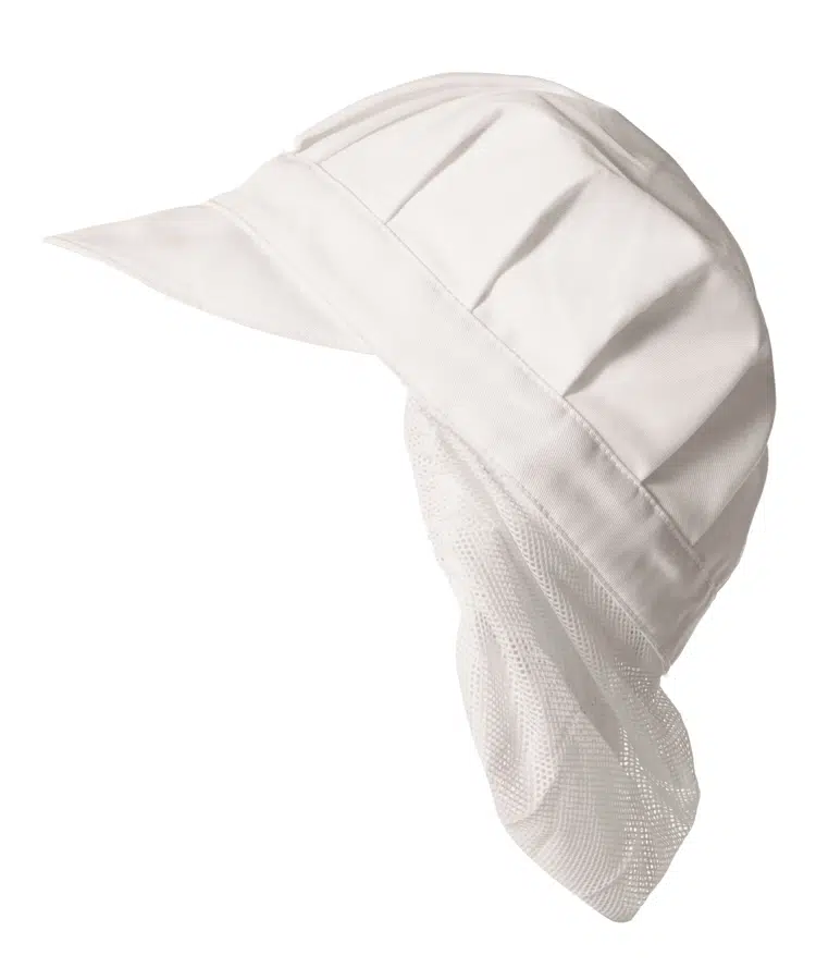 Kasket med hårnet, hvid, 65/35% PES/CO, Kentaur, Onesize, (1 stk.)