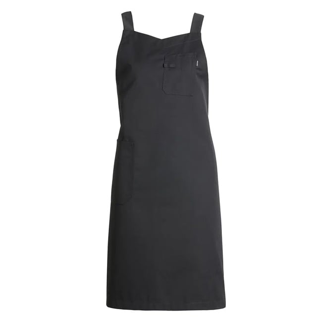 Crossback forklæde, sort, 65/35% PES/CO, Kentaur, Onesize, (1 stk.)