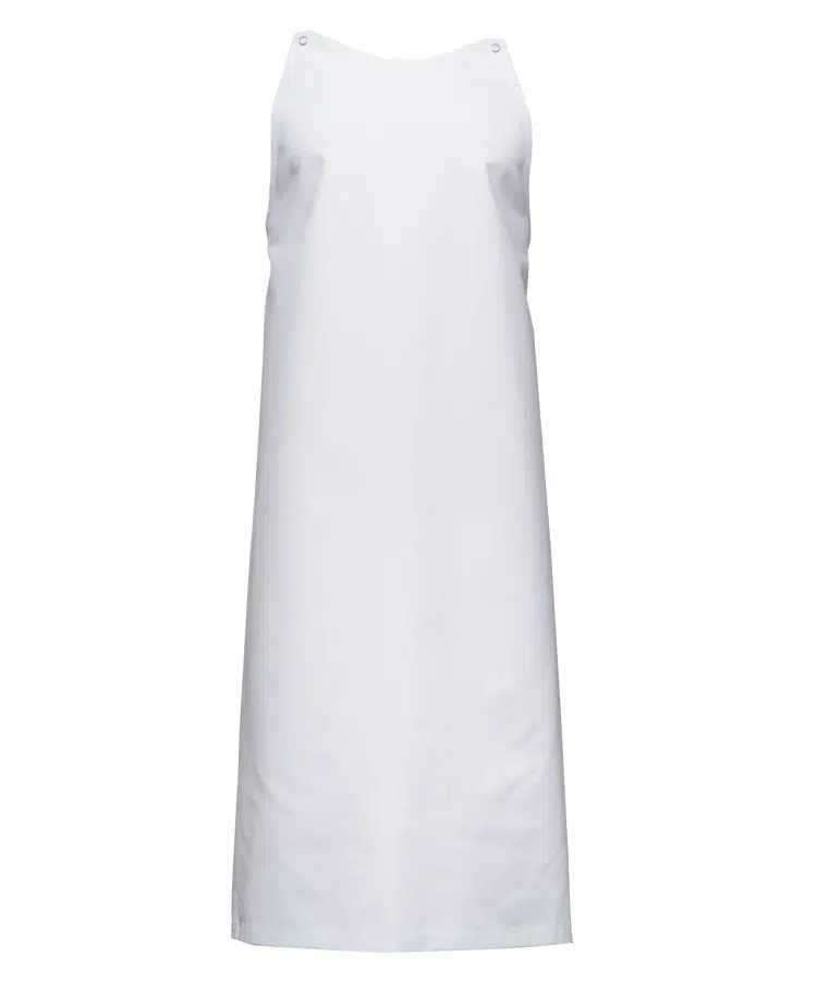 Snap-on forklæde, hvid, 65/35% PES/CO, Kentaur, Onesize, (1 stk.)