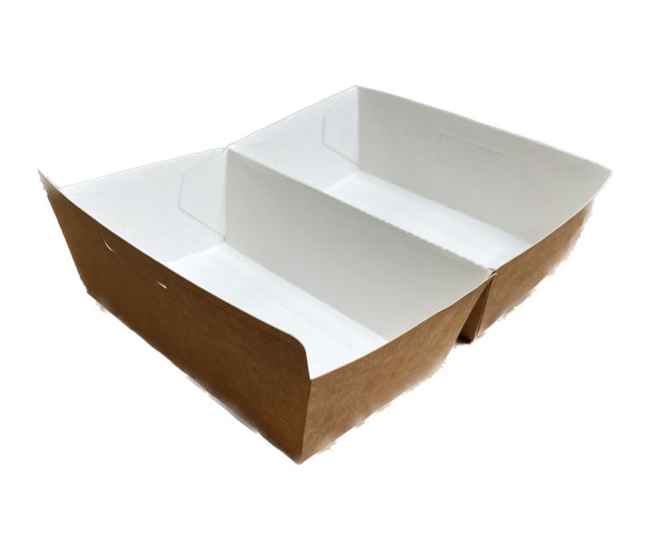 [11555] Dobbelt multiboks, papir, natur, L17 x B10 x H5,5+5,5cm, type 2, (140 stk.)