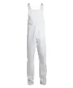 Unisex smækbuks, hvid, 65/35% PES/CO, Kentaur, fra XS til 2XL (1 stk.)