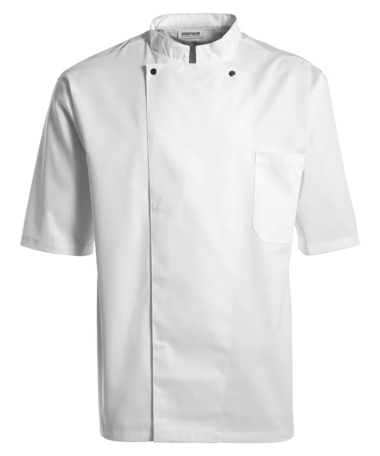 [36293] Unisex kokke-/servicejakke s/s, hvid, 65/35% PES/CO, Kentaur, fra 2XS til 2XL (1 stk.) (XS)