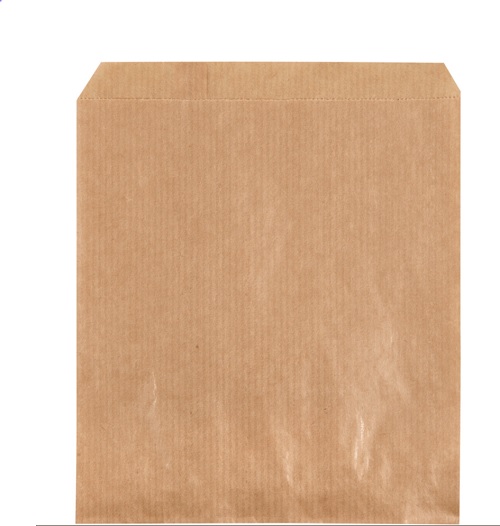 Brun brødpose, papir, 17x14cm, 40 g/m2, uden rude, engangs, (1000 stk.)