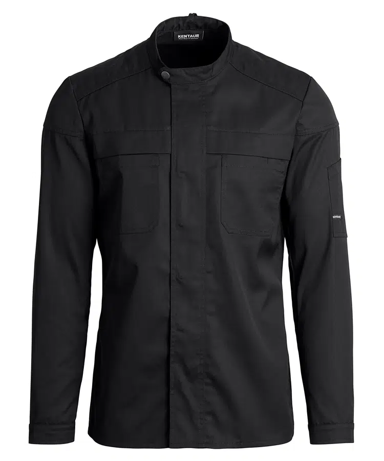 Biker kokke-/servicejakke, sort, 65/35% rPES/CO, Kentaur, fra XS til 2XL (1 stk.)