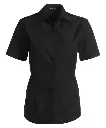 Dameskjorte k/arm, sort, 65/35% PES/CO, Kentaur, fra XS til 2XL (1 stk.)