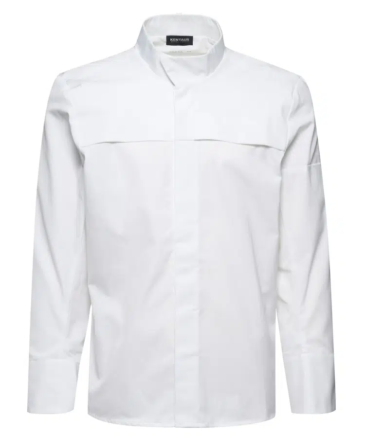 Kokkeskjorte, hvid, 65/35% PES/CO, Kentaur, fra XS til 2XL (1 stk.)