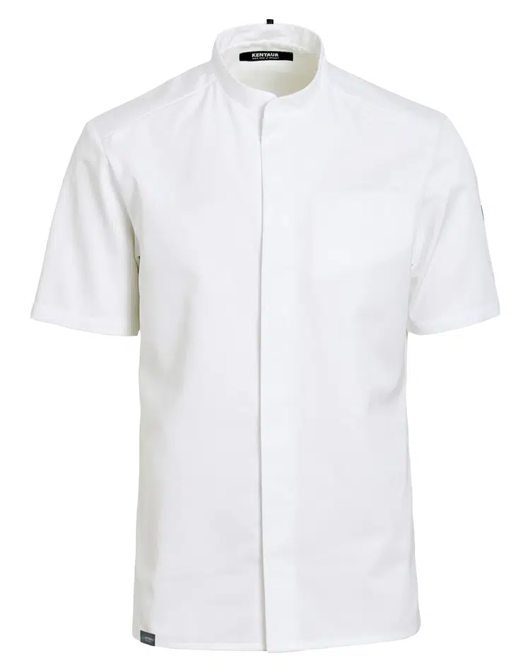 Kokkejakke med TENCEL  x REFIB, hvid, 50/50% CLY/rPES, Kentaur, fra XS til 2XL (1 stk.)