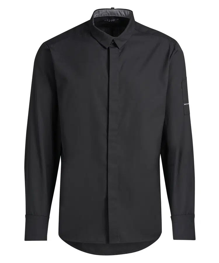Kokke-/serviceskjorte, sort, 65/35% PES/CO, Kentaur, fra XS til 2XL (1 stk.)