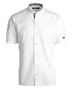 Kokke-/serviceskjorte, korte ærmer, hvid, 65/35% rPES/CO, Kentaur, fra XS til 2XL (1 stk.)