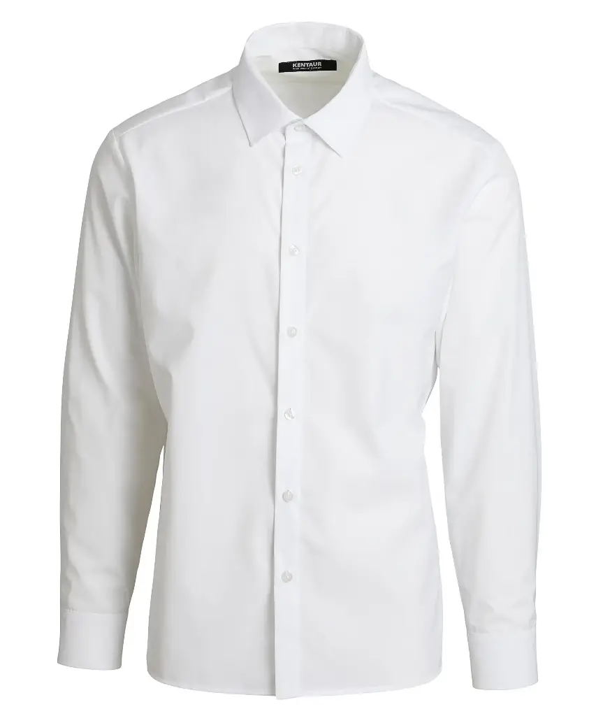 Herreskjorte/
modern fit, hvid, 49/48/3%CO/PES/EOL, Kentaur, fra XS til 2XL (1 stk.)