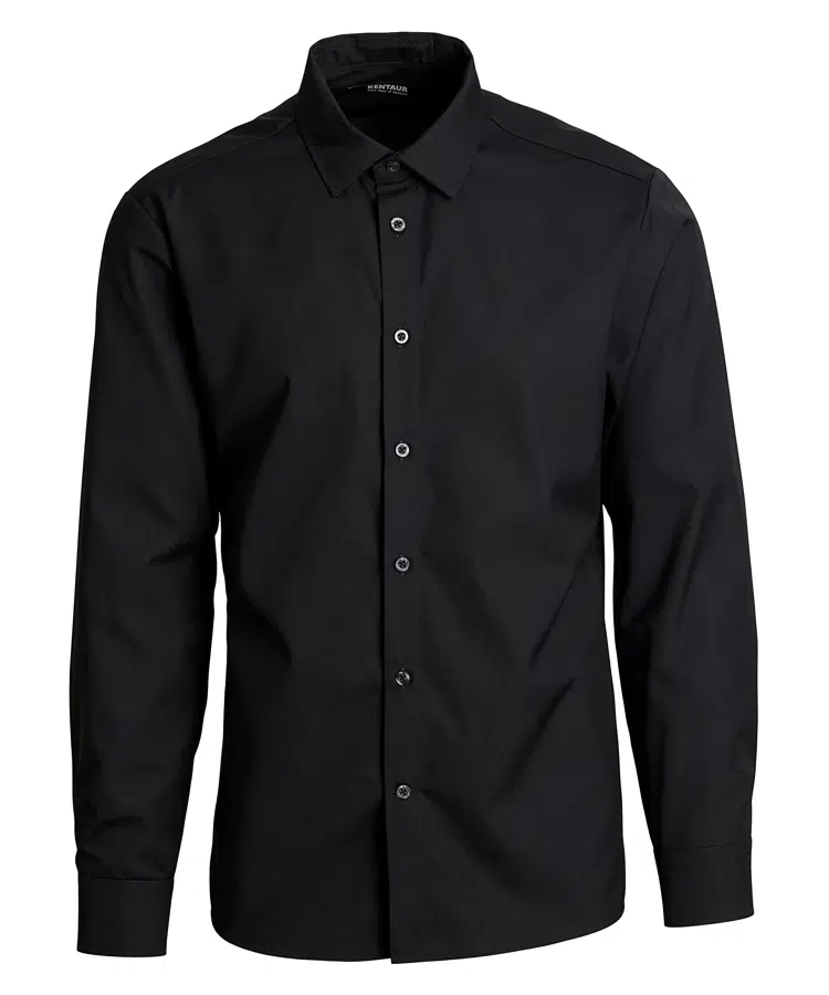 Herreskjorte/
modern fit, sort, 49/48/3%CO/PES/EOL, Kentaur, fra XS til 2XL (1 stk.)