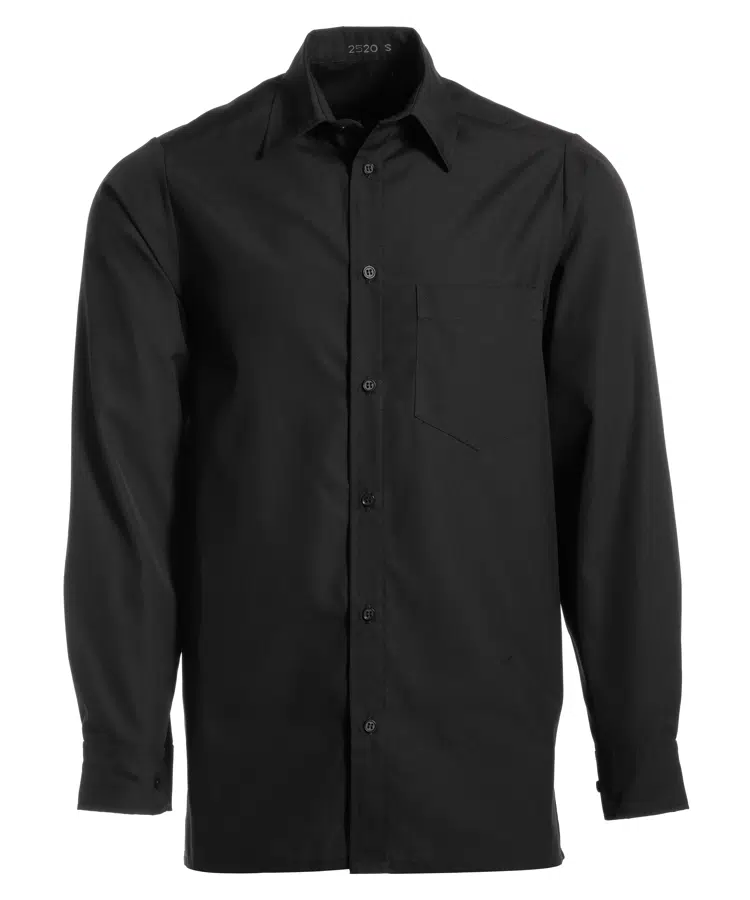 Herreskjorte, sort, 65/35% PES/CO, Kentaur, fra XS til 2XL (1 stk.)