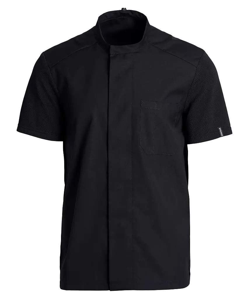 Kokke-/service pique skjorte, sort, 65/35% PES/CO, Kentaur, fra XS til 2XL (1 stk.)