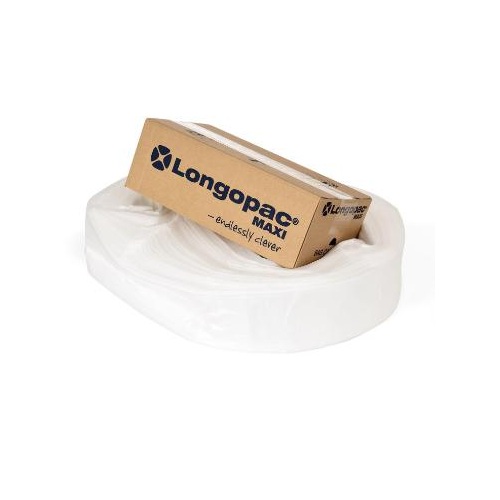 Plastslange Longopac, klar m/strips, til Mini-stativ, Ø35 cm, 55 m/rl., (1 stk.)