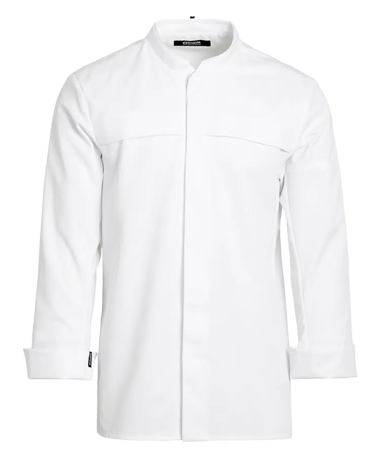 Gourmetjakke med TENCEL  Lyoce, hvid, 50/50% CLY/PES, Kentaur, fra XS til 2XL (1 stk.)