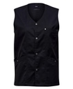 Unisex vest, sort, 65/35% rPES/CO, Kentaur, fra XS til 2XL (1 stk.)