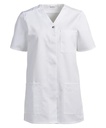 Unisex skjorte V-hals, hvid, 50/50% CLY/PES, Kentaur, fra 2XS til 2XL (1 stk.)