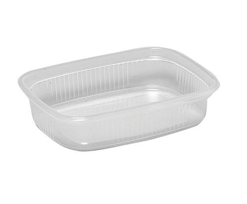 [10327] Plastbakke, 10,5x8x2,5cm, 125 ml, klar, PP, Tilhørende 10330, (1000 stk.)