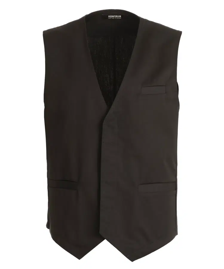 Herrevest, sort, 65/35% PES/CO, Kentaur, fra 2XS til 2XL (1 stk.)