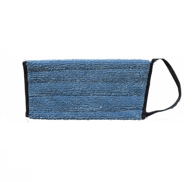 [11616] Microfibermoppe, universal, blå, 28 cm, velcro, til glatte gulve, (10 stk.)