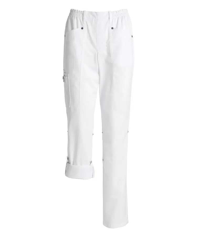 Unisex pull on flex buks, hvid, 50/50% CO/PES, Kentaur, fra XS til 2XL (1 stk.)