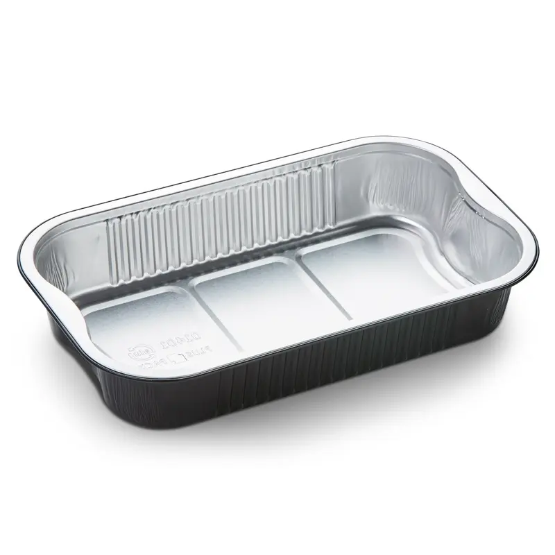 [11523] Alubakke, Ready2Cook, 26,5x16,2x4,7cm, sort, aluminium, 1400 ml, (300 stk.)
