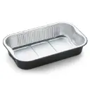 Alubakke, Ready2Cook, 26,5x16,2x4,7cm, sort, aluminium, 1400 ml, (300 stk.)