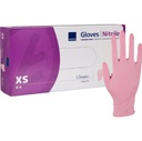 Nitrilhandsker, Pink, XS, Sensitive, Pudderfri, CAT III, (100 stk.)