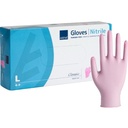 Nitrilhandsker, Pink, Large, Sensitive, Pudderfri, CAT III, (100 stk.)