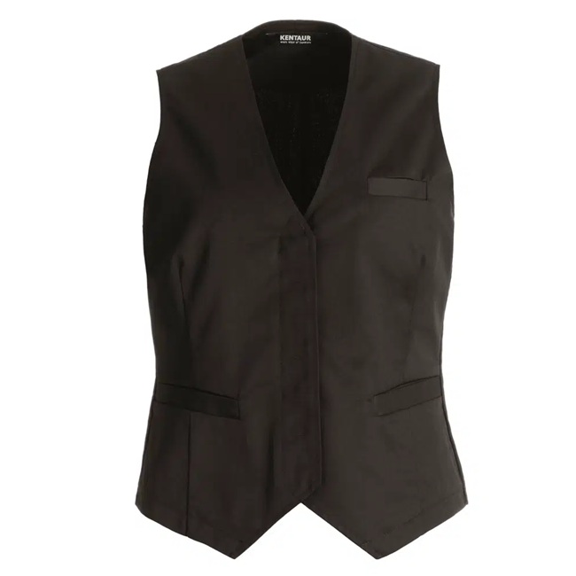 [36794] Damevest, sort, 65/35% PES/CO, Kentaur, fra 2XS til 2XL (1 stk.) (2XS)