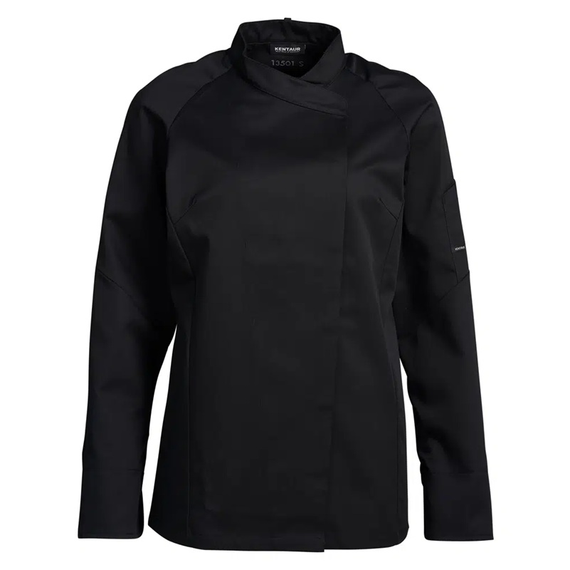 [37068] Dame kokke-/tjenerjakke, sort, 65/35% PES/CO, Kentaur, fra 2XS til 2XL (1 stk.) (2XS)