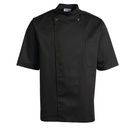 Unisex kokke-/servicejakke s/s, sort, 65/35% PES/CO, Kentaur, fra 2XS til 2XL (1 stk.)