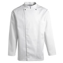 Unisex jakke med lange ærmer, hvid, 65/35% PES/CO, Kentaur, fra 2XS til 2XL (1 stk.)