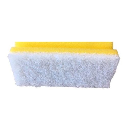 Skuresvamp, 15x7cm, hvid, nylon/polyester/polyether, blød skureeffekt, (10 stk.)