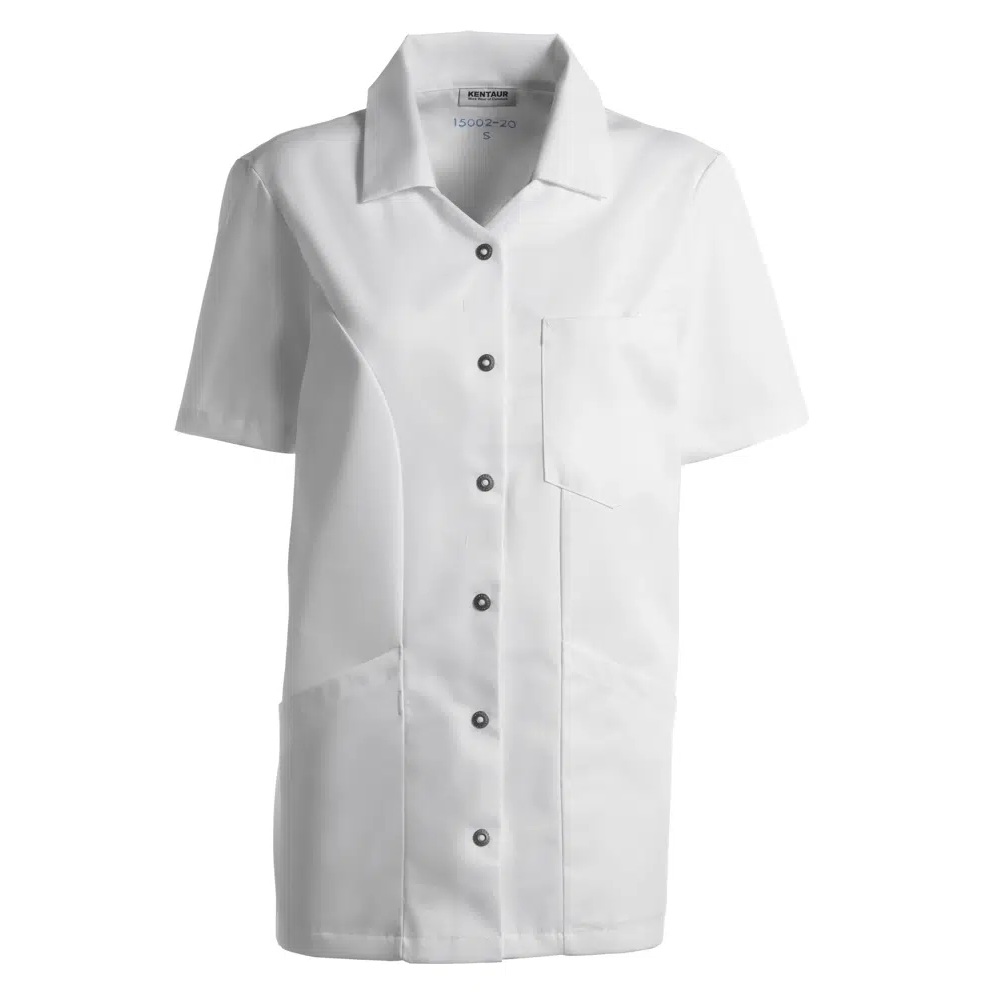 Dame funktionsskjorte, hvid, 50/50% CO/PES, Kentaur, fra XS til 2XL (1 stk.)