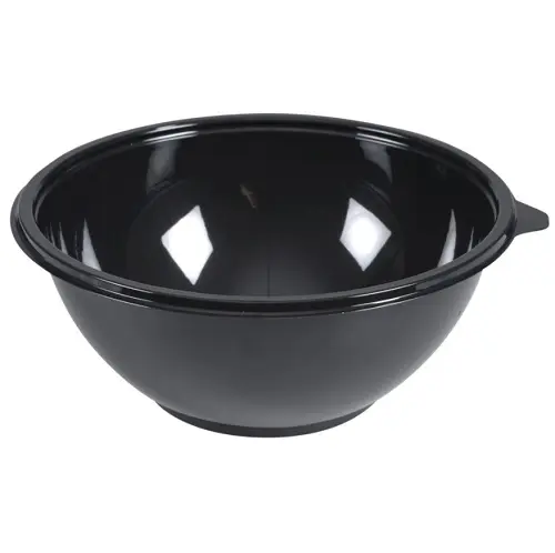 [10323] Salatskål, 1000 ml, 7xØ18cm, sort, RPET, tilhørende 10324, (360 stk.)