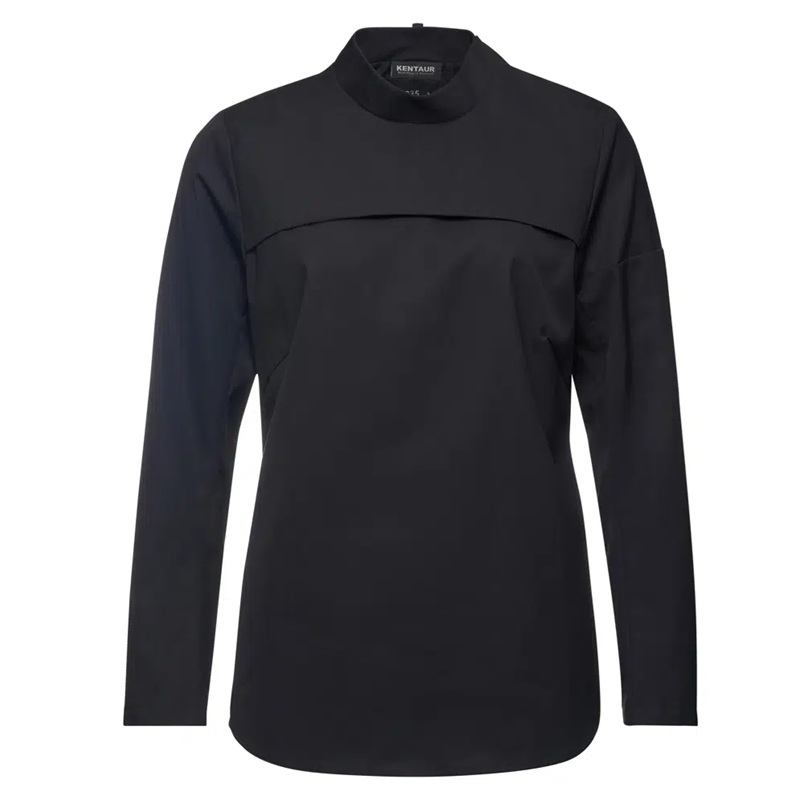 [37207] Dame popover skjorte, sort, 65/35% PES/CO, Kentaur, fra XS til 2XL (1 stk.) (XS)
