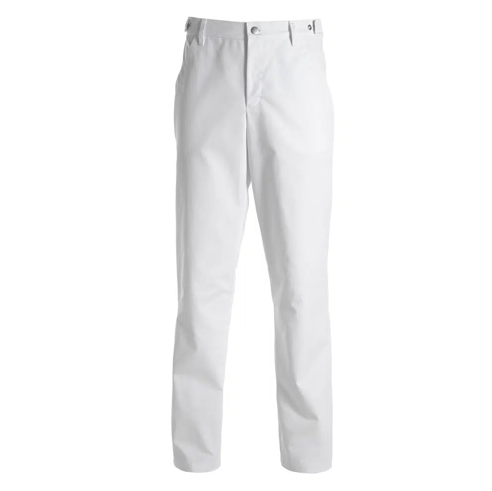 Unisex buks, hvid, 65/35% PES/CO, Kentaur, fra XS til 2XL (1 stk.)