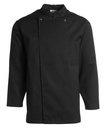 Unisex jakke med lange ærmer, sort, 65/35% PES/CO, Kentaur, fra 2XS til 2XL (1 stk.)