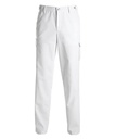 Unisex buks med lårlomme, hvid, 65/35% PES/CO, Kentaur, fra XS til 2XL (1 stk.)