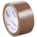 Pakketape, brun, PP, 4,8 cm x 66 m, 25 my, (36 ruller)