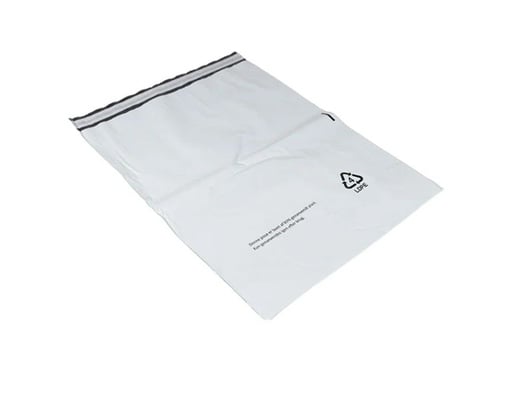 [11687] Store forsendelsesposer, genbrugsplast, 40x28+4,5cm, hvid, 60my, (1000 stk.)