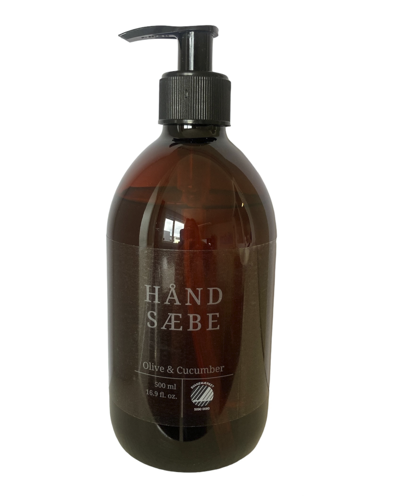 [11708] Håndsæbe, oliven & agurk, Svanemærket, 500 ml, (8 stk.)
