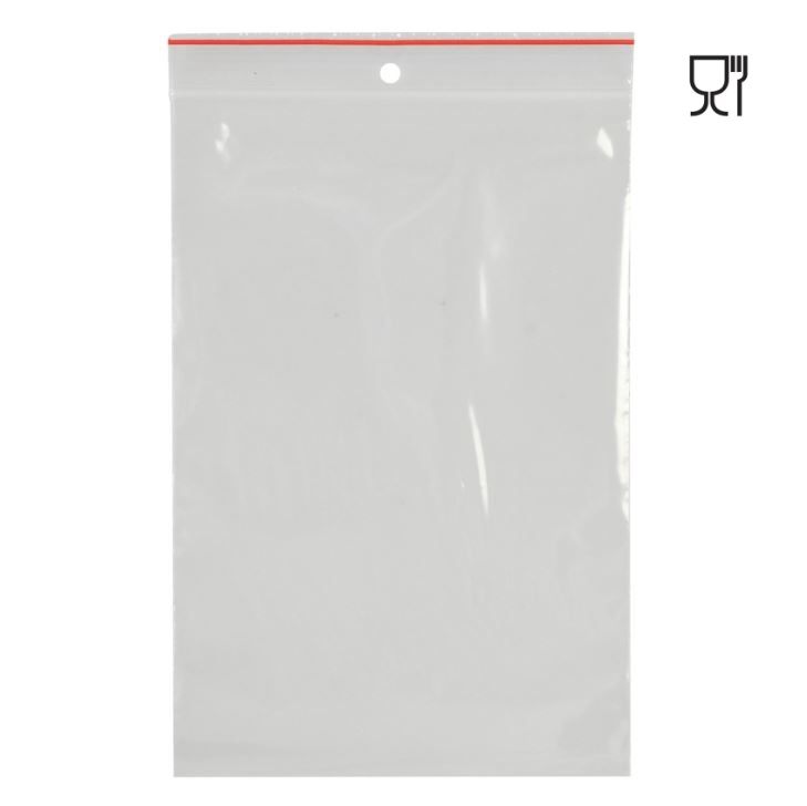 Lynlåspose, klar, LDPE/virgin, 12x18cm, uden skrivefelt, (200 stk.)